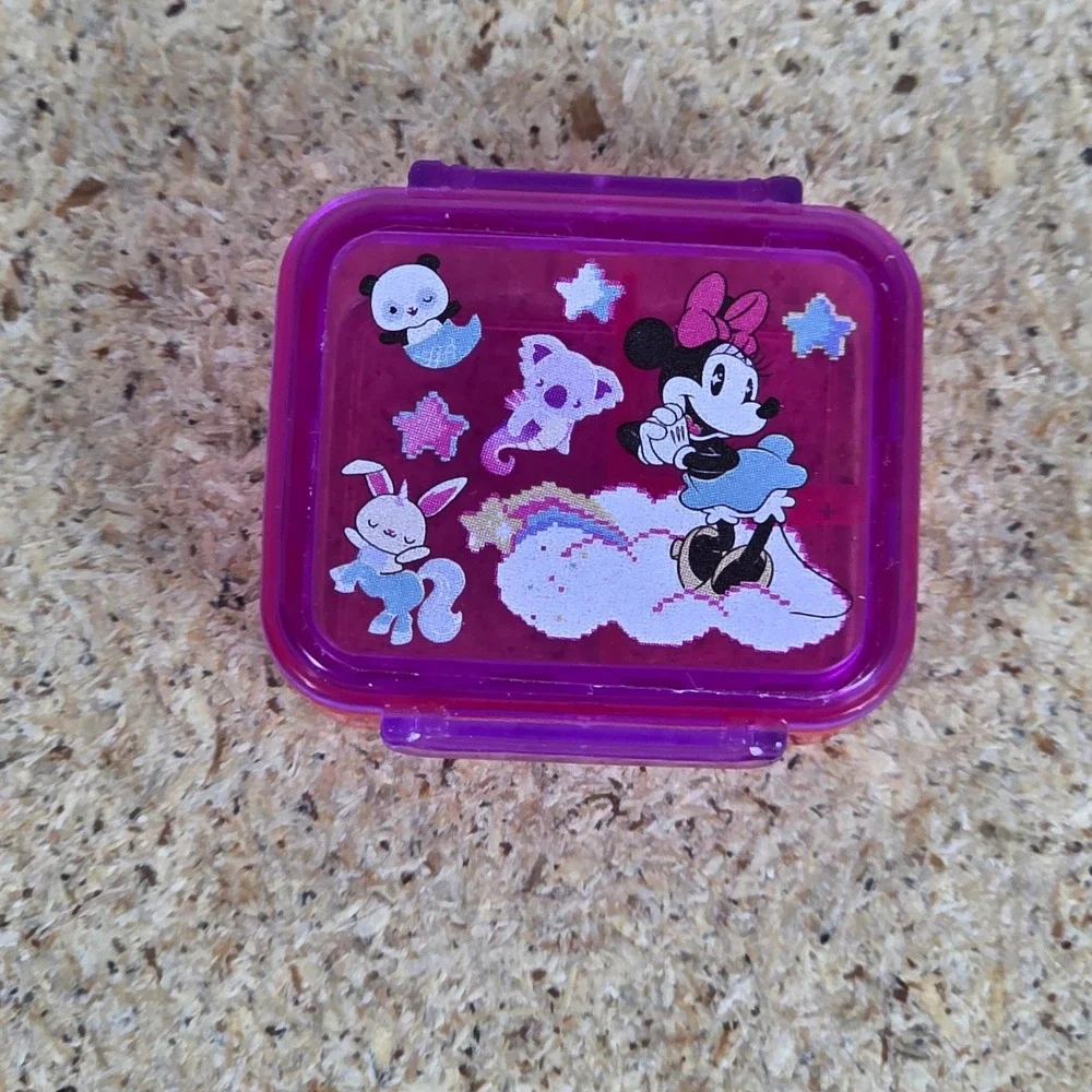 Zuru mini disney Minnie Mouse Lunch Box Container Purple Cute Animals‎